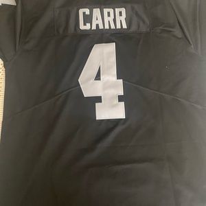 Mens Derek Carr #4 Raiders Jersey Black size Large